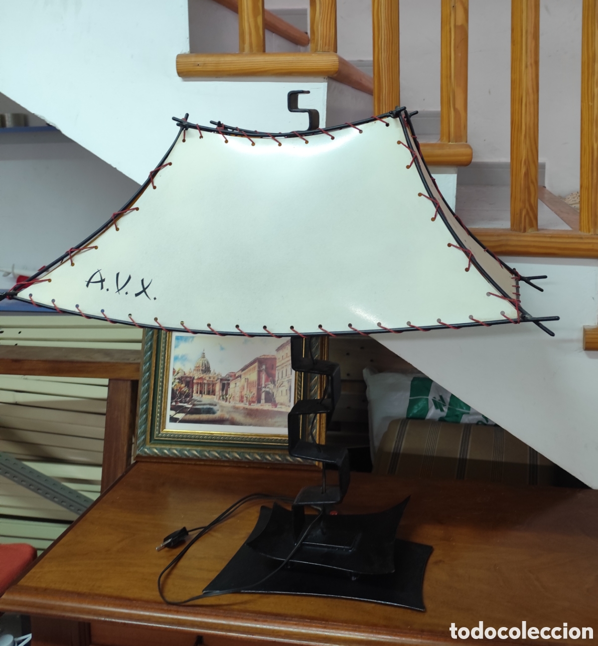 Antig&uuml;edades: L&aacute;mpara de mesa artesanal de dise&ntilde;o &ndash; Pieza &uacute;nica