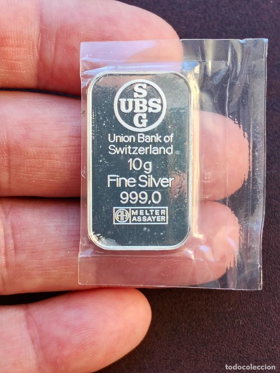 Antig&uuml;edades: BONITO LINGOTE DE 10 GRAMOS DE PLATA 999.