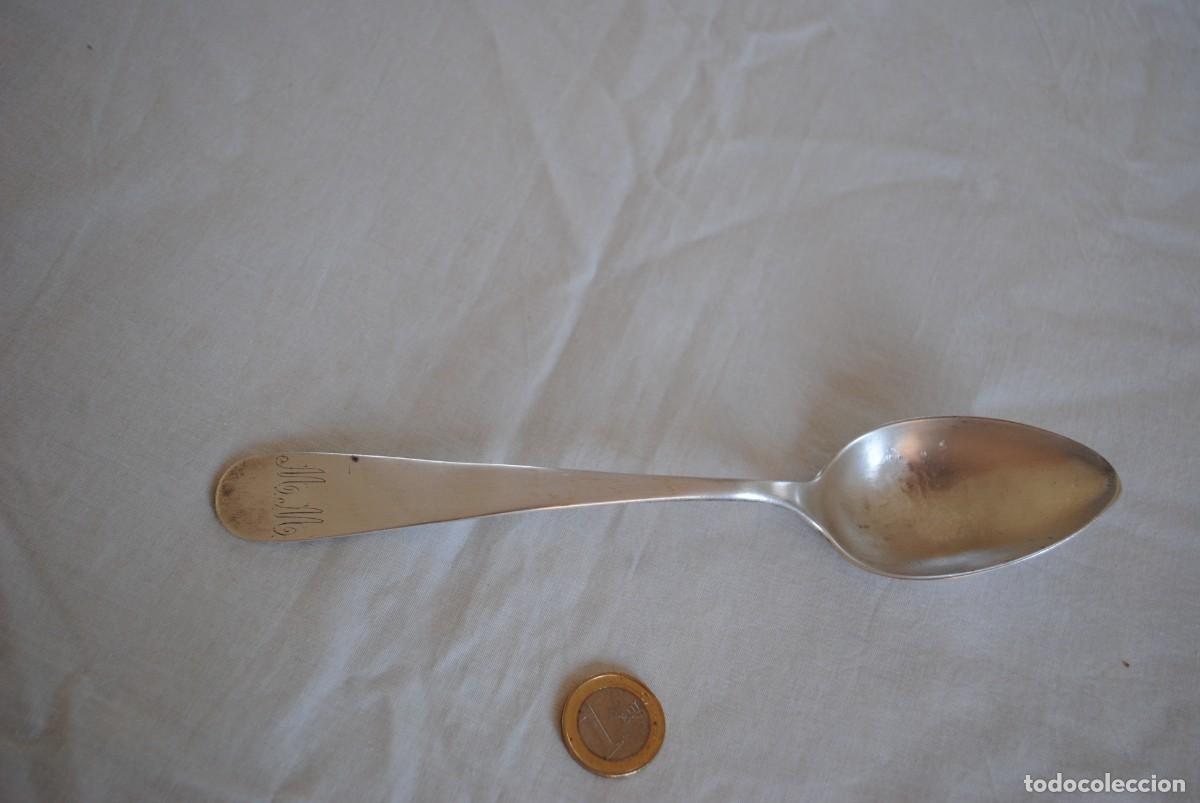 Antig&uuml;edades: CUCHARA SOPERA ANTIGUA DE PLATA 900