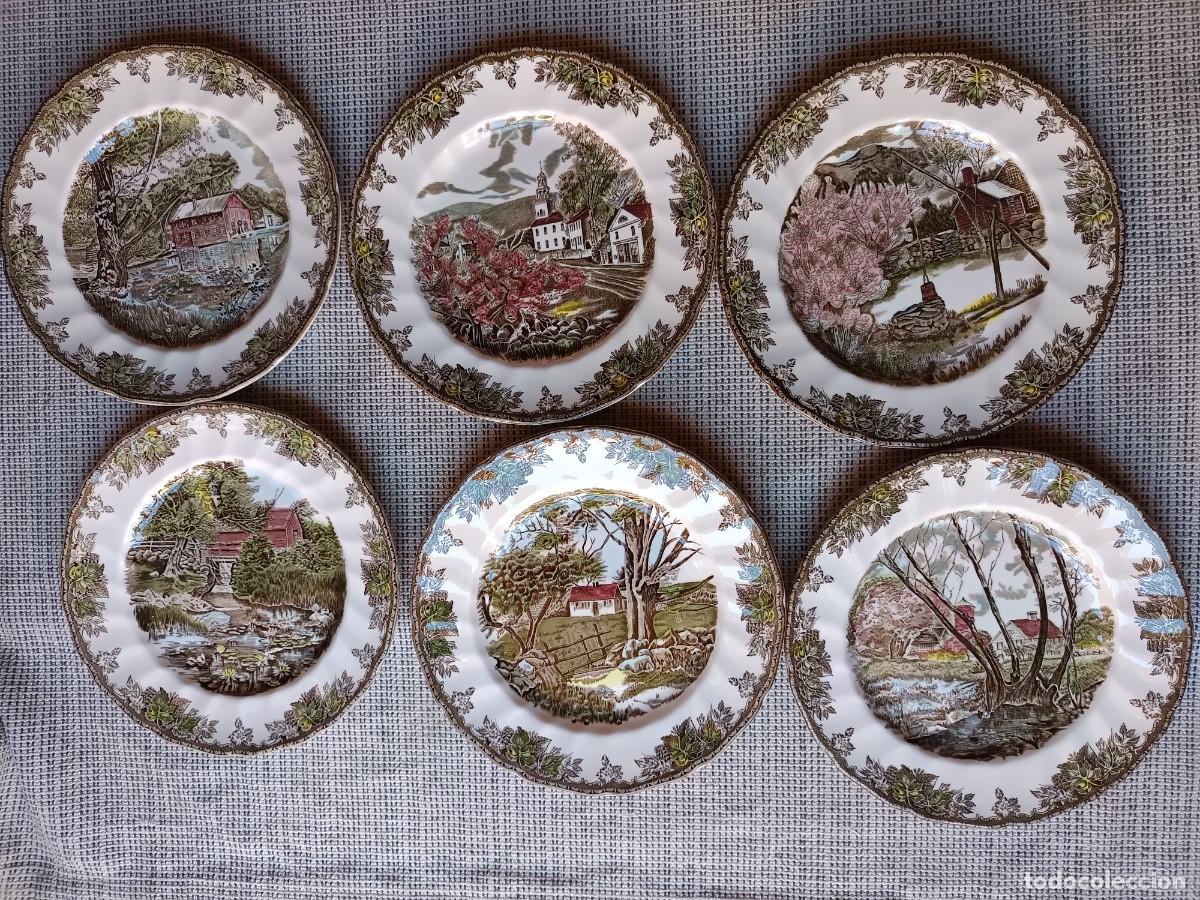 Antig&uuml;edades: Lote preciosa colecci&oacute;n de platos Johnson Bros. Diferentes