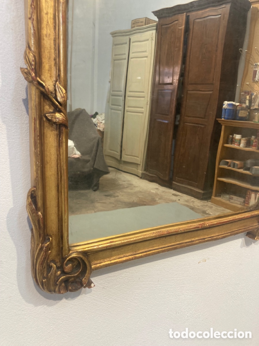 Antig&uuml;edades: Antiguo espejo dorado - Foto 2