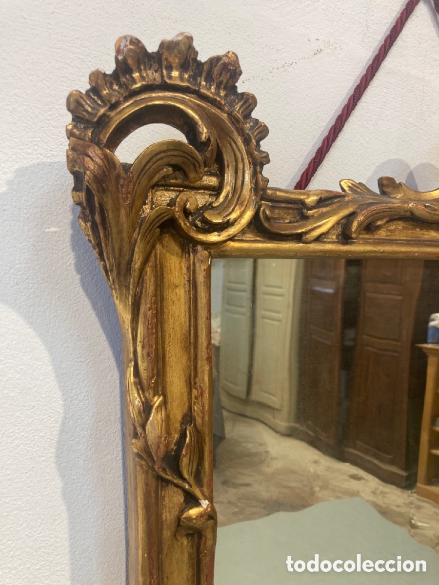Antig&uuml;edades: Antiguo espejo dorado - Foto 3