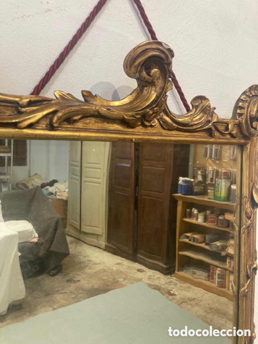 Antig&uuml;edades: Antiguo espejo dorado - Foto 4