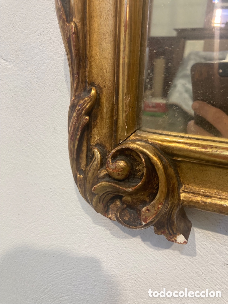Antig&uuml;edades: Antiguo espejo dorado - Foto 12