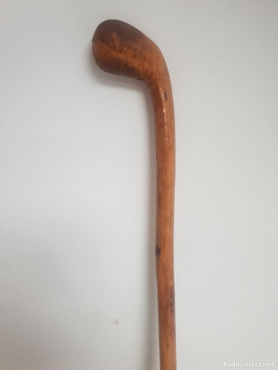 Antig&uuml;edades: Baston cayado madera - Foto 1