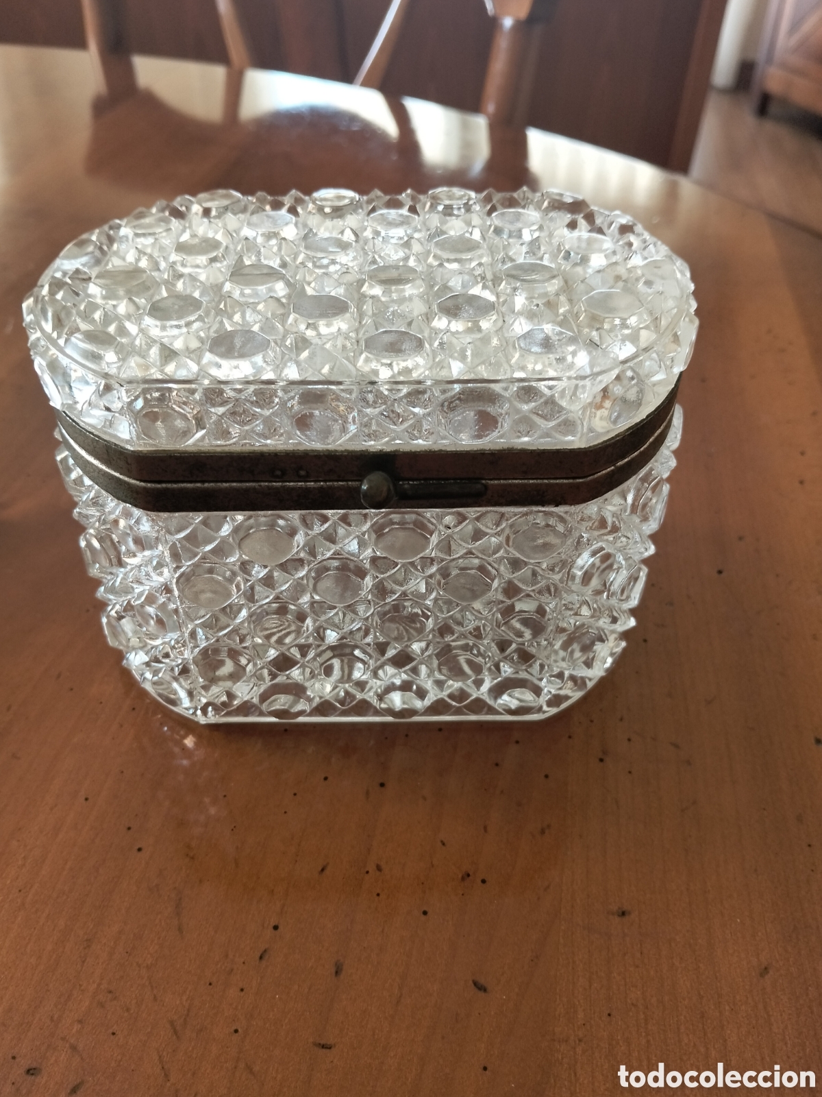 Antig&uuml;edades: Joyero Antiguo de Cristal Tallado Franc&eacute;s (Estilo Baccarat) &ndash; Principios del Siglo XX