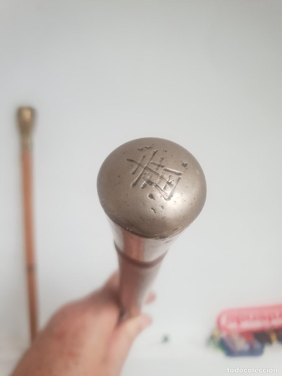 Antig&uuml;edades: Baston chino empu&ntilde;adura de plata y bamb&uacute; - Foto 2