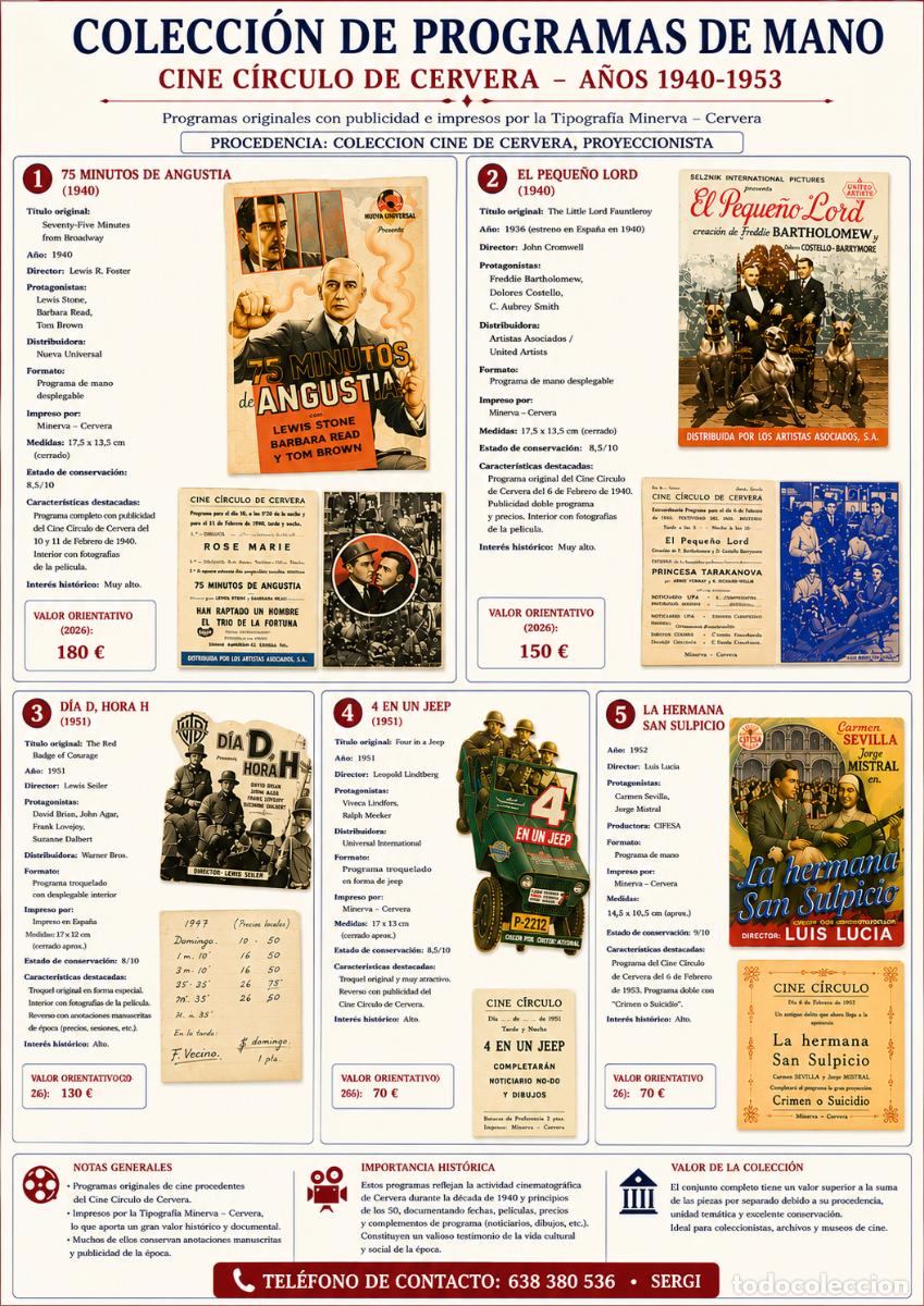 Antig&uuml;edades: cine circulo de cervera