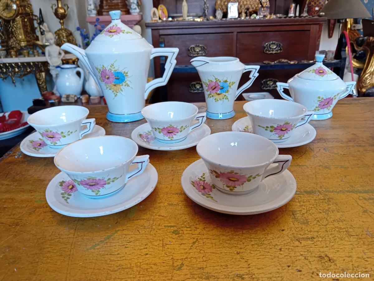 Antiques: Juego de te o caf&eacute; de cer&aacute;mica art d&eacute;co d&eacute;cada de los 20/30