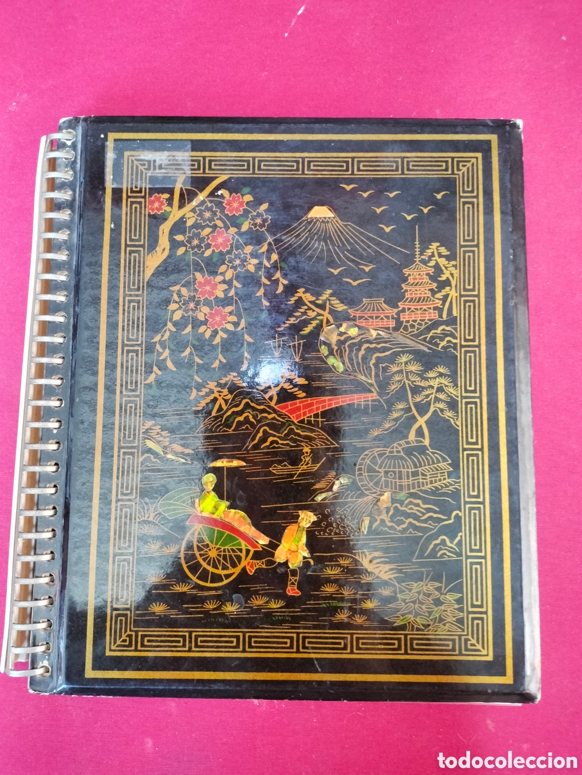 Antig&uuml;edades: &aacute;lbum de fotos vintage de laca japonesa,