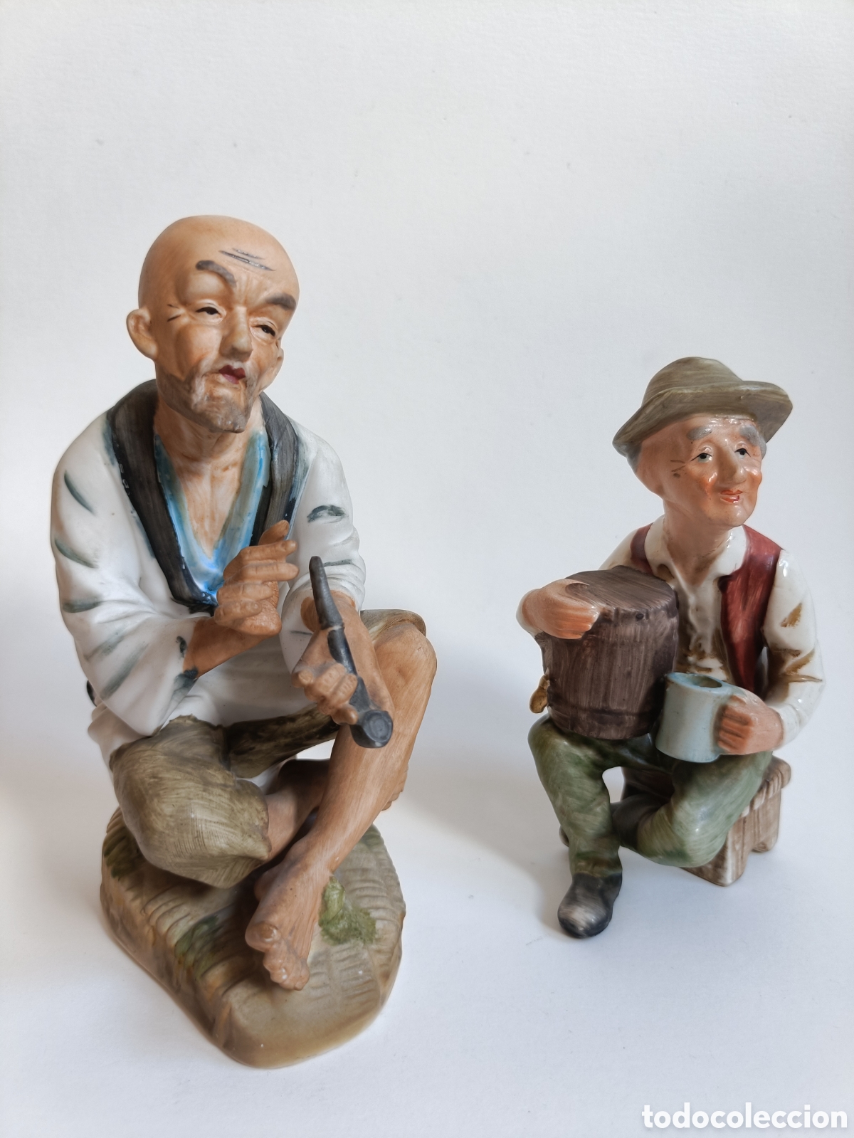 Antiques: Lote 2 Figuras Porcelana Biscu&iacute; Made in Japan