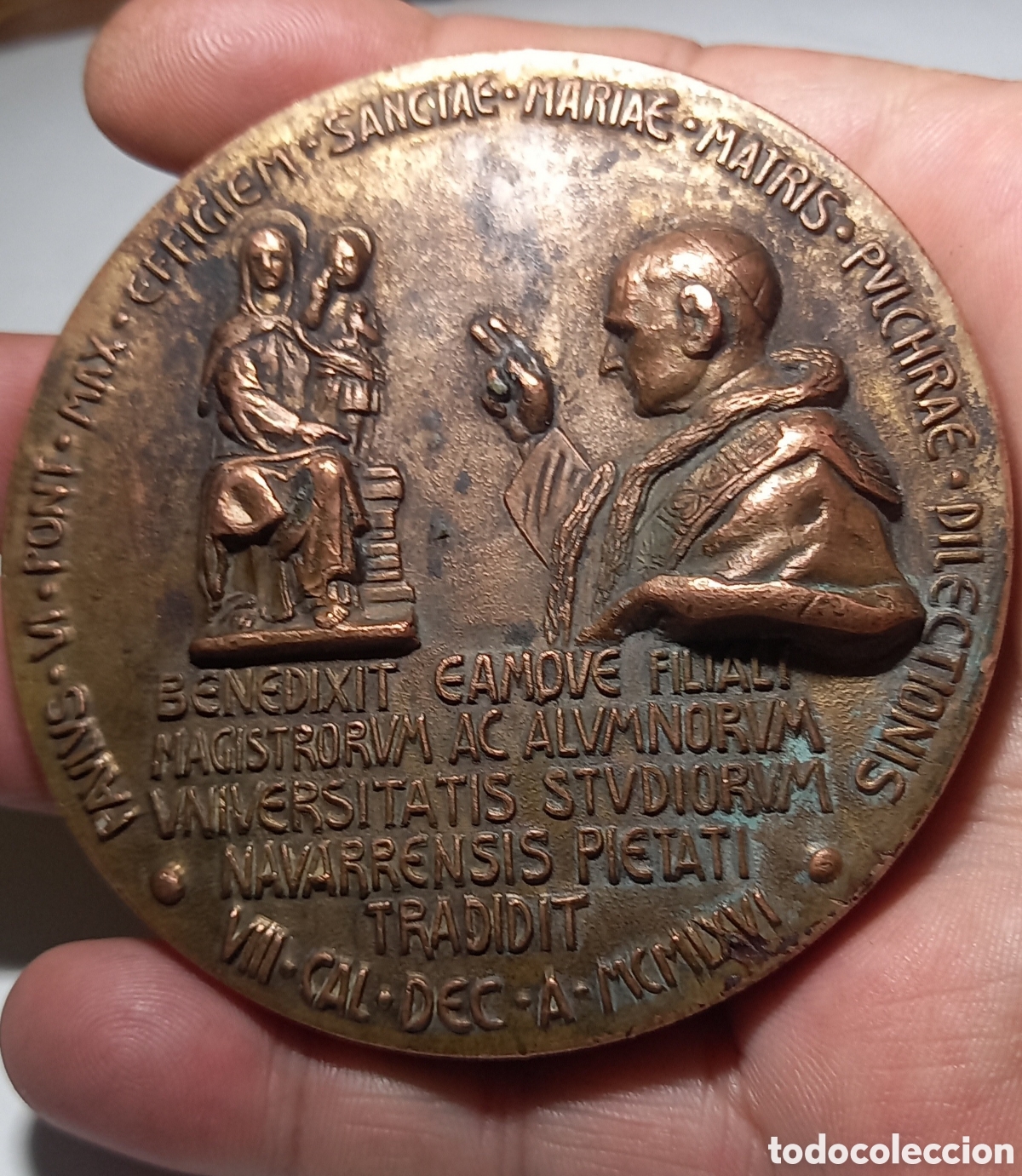 Antig&uuml;edades: MEDALLA UNIVERSIDAD DE NAVARRA.1966. PABLO VI BENDICI&Oacute;N VIRGEN DEL CAMPUS.