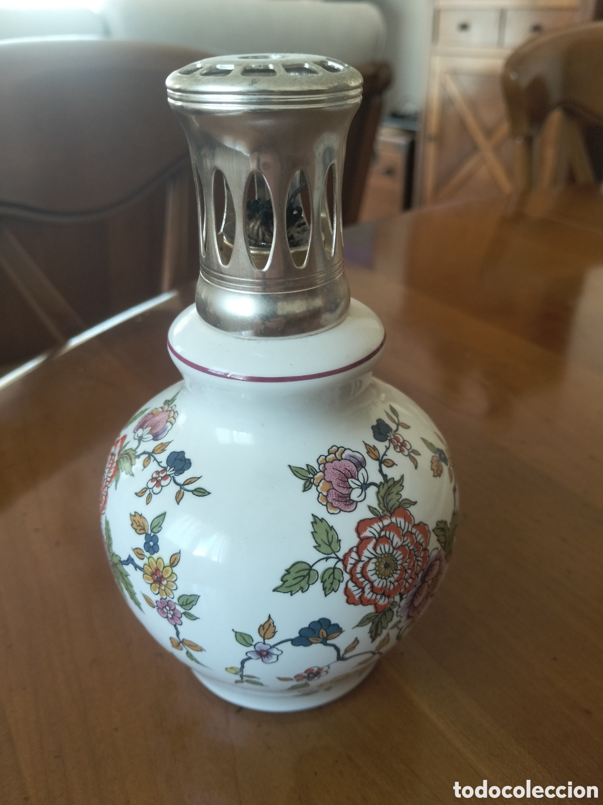 Antig&uuml;edades: Antigua L&aacute;mpara Catal&iacute;tica Lampe Berger Paris - Porcelana Francesa Revol - A&ntilde;os 50/60