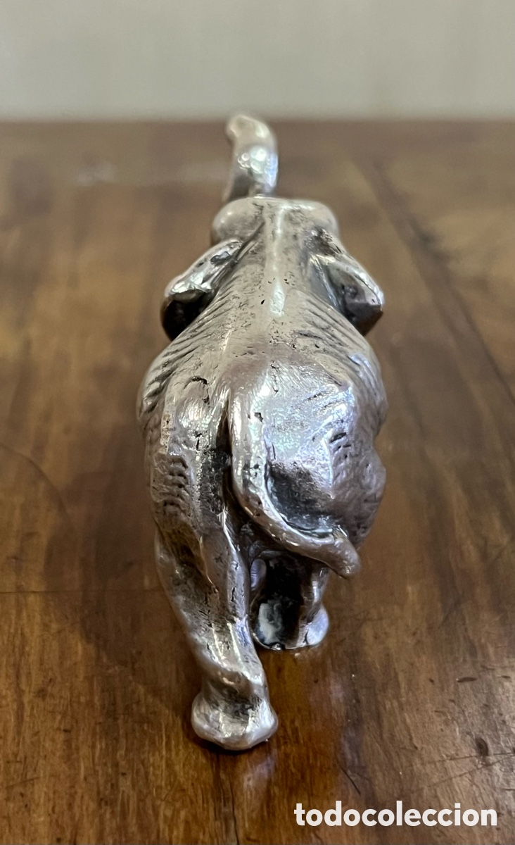 Antig&uuml;edades: ELEFANTE DE PLATA MACIZO - Foto 2