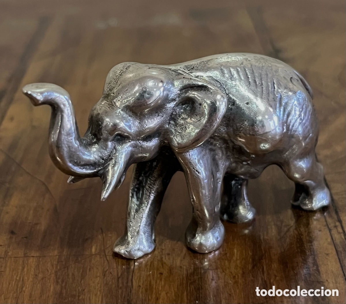 Antig&uuml;edades: ELEFANTE DE PLATA MACIZO - Foto 1