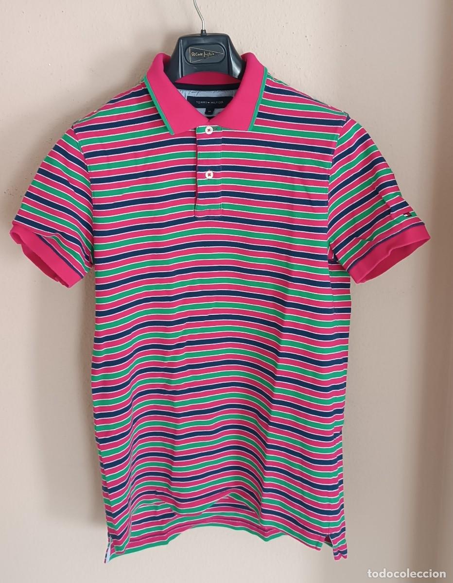 Antig&uuml;edades: Polo Tommy Hilfiger Slim Fit a rayas Multicolor. Talla M. Muy buen estado.