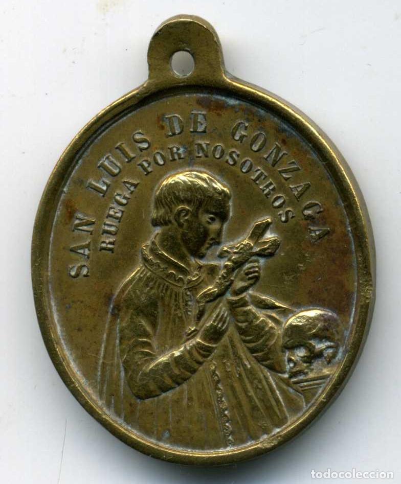 Antig&uuml;edades: XS- Medalla SAN LUIS GONZAGA 37x28 mm