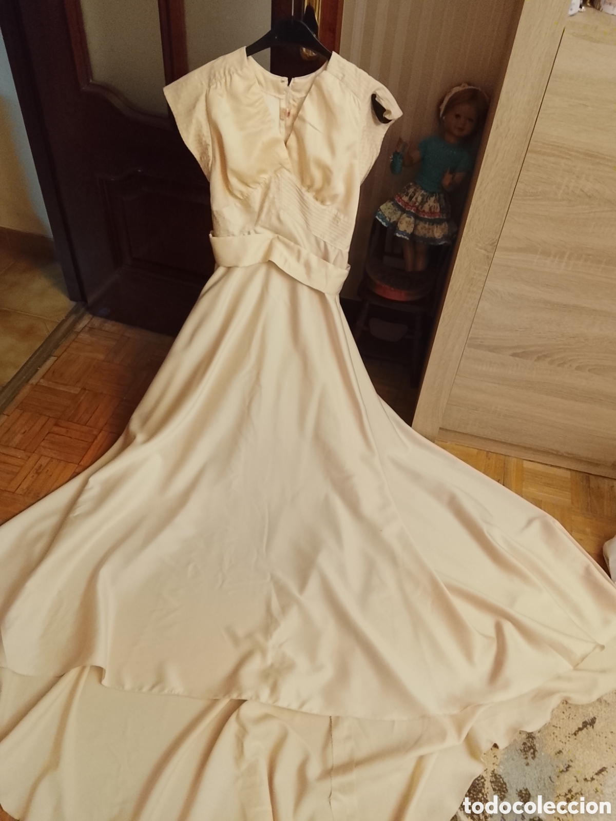 Antig&uuml;edades: Antiguo vestido de novia ,a&ntilde;os 70 ,marca Pronovias .Ver fotos y leer descripci&oacute;n