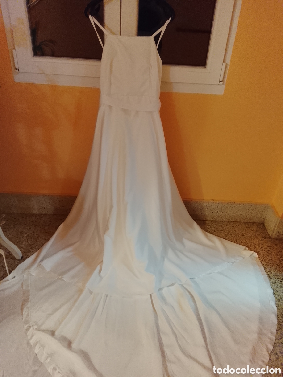 Antig&uuml;edades: Vestido de novia a&ntilde;os 70 .Marca Pronovias talla 42.Ver fotos y leer descripci&oacute;n