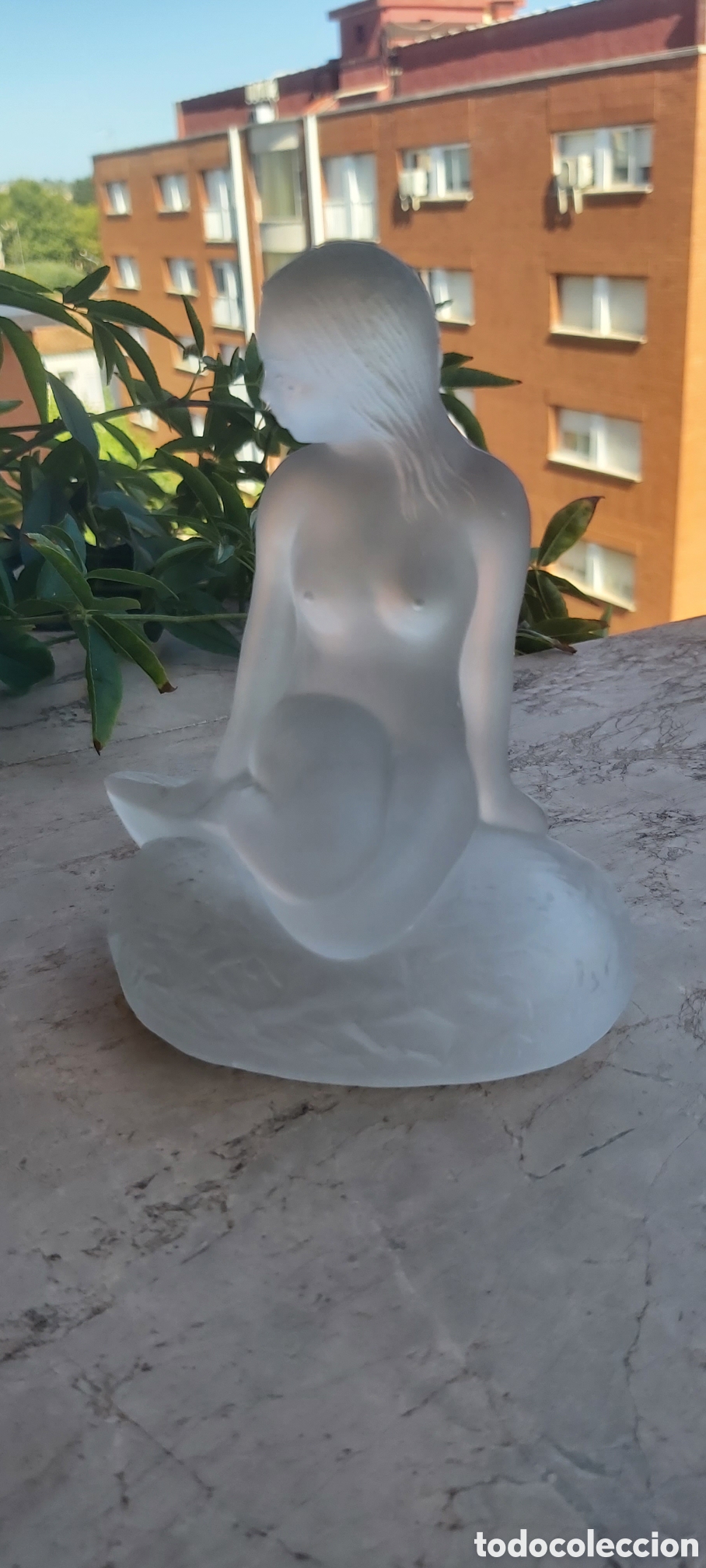 Antig&uuml;edades: Escultura Vidrio Satinado Italia Art Deco- Mod dep 359103/15