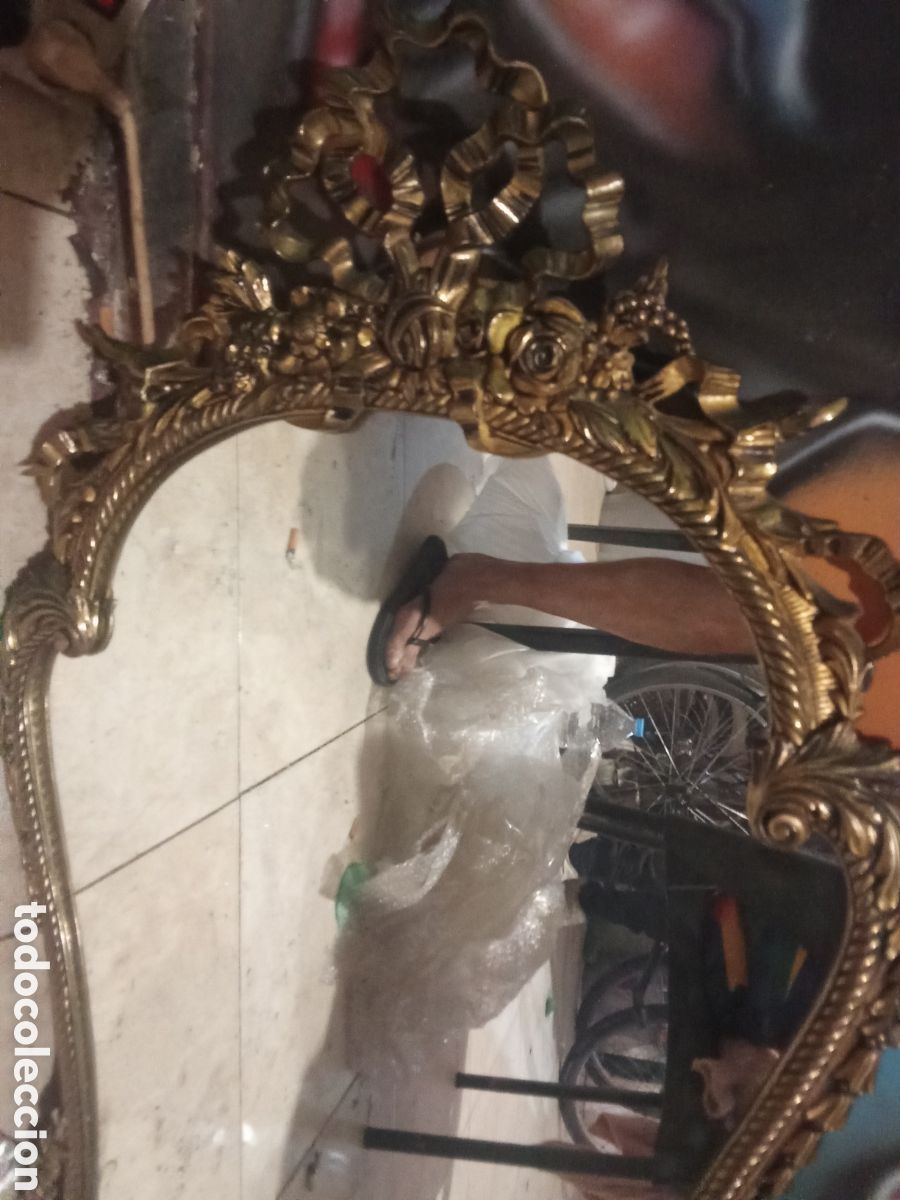 Antig&uuml;edades: ESPEJO EN BRONCE LUIS XV
