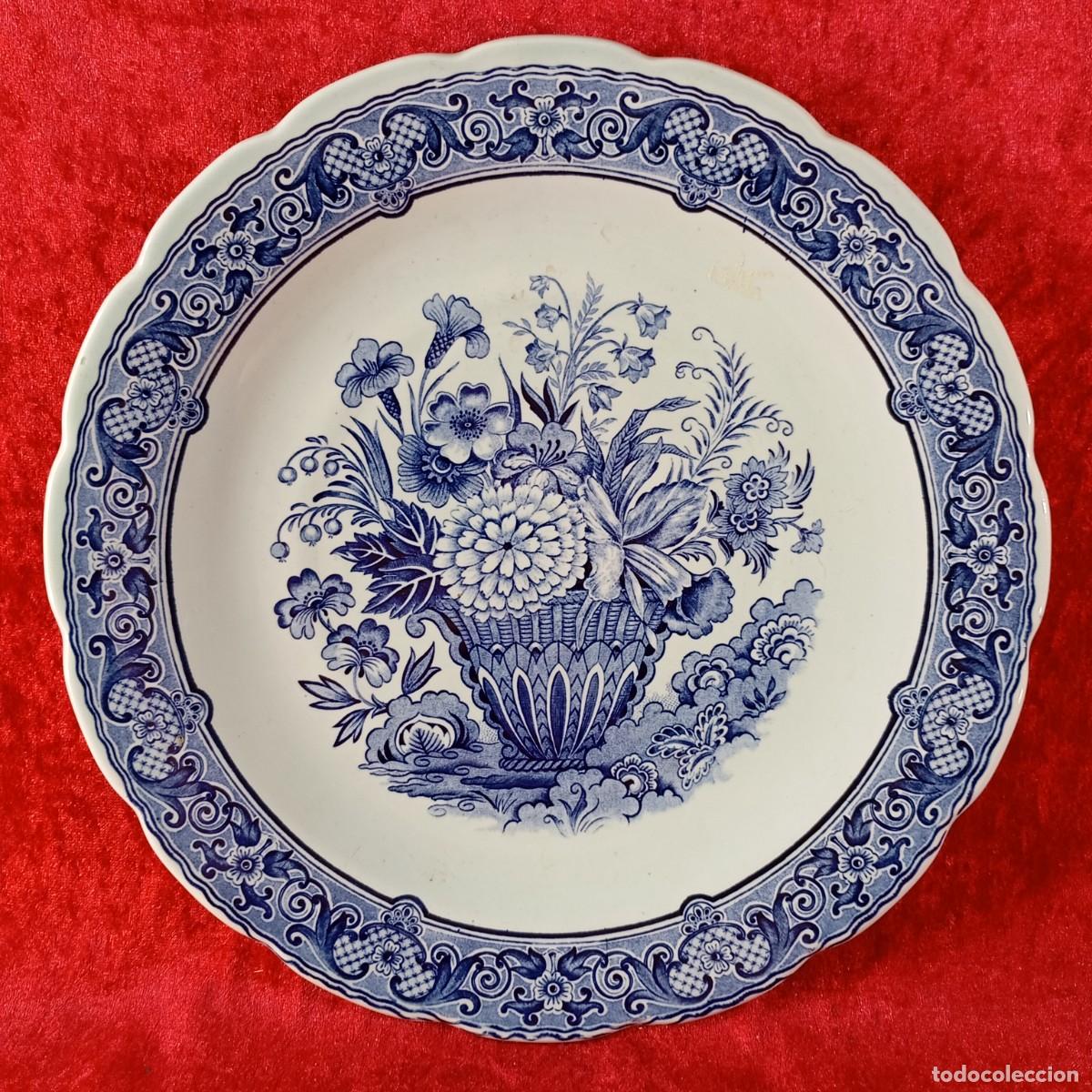 Antiquit&eacute;s: PLATO DE DELFT - HOLLAND - HOLANDA - DELFTS - MAASTRICHT - ROYAL SPHINX - 31,5 CM / 3732-8
