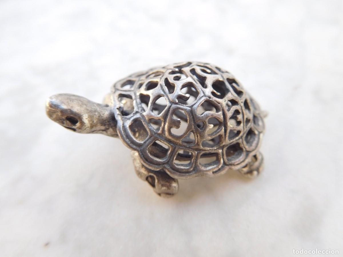 Antig&uuml;edades: Tortuga calada de plata marca Arpa - Foto 1