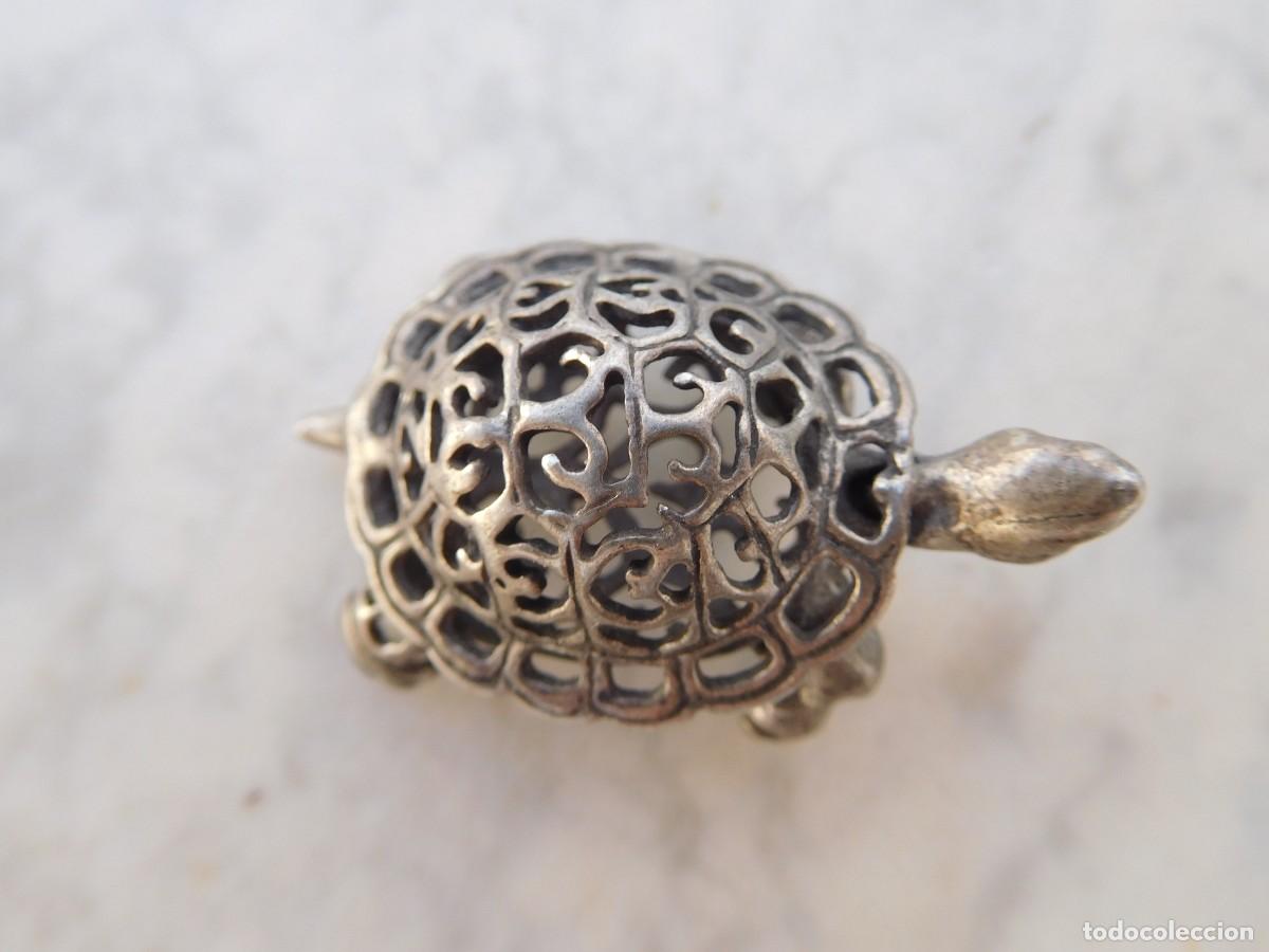 Antig&uuml;edades: Tortuga calada de plata marca Arpa - Foto 3