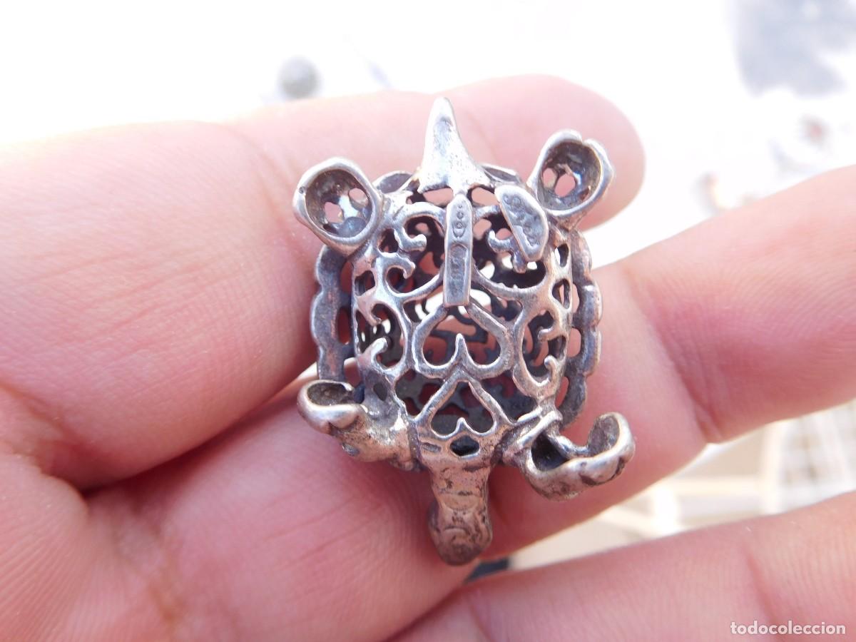 Antig&uuml;edades: Tortuga calada de plata marca Arpa - Foto 4