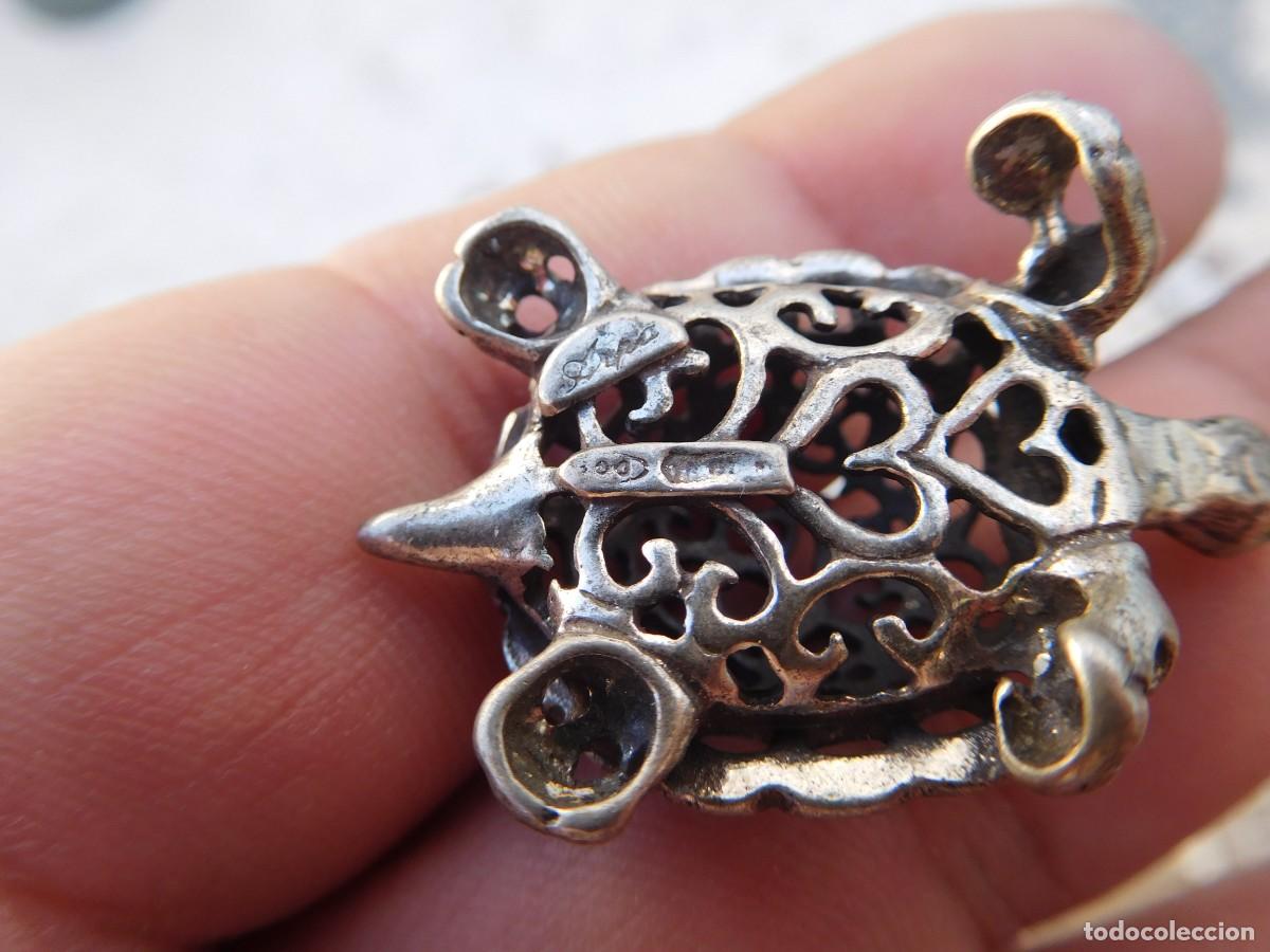 Antig&uuml;edades: Tortuga calada de plata marca Arpa - Foto 5