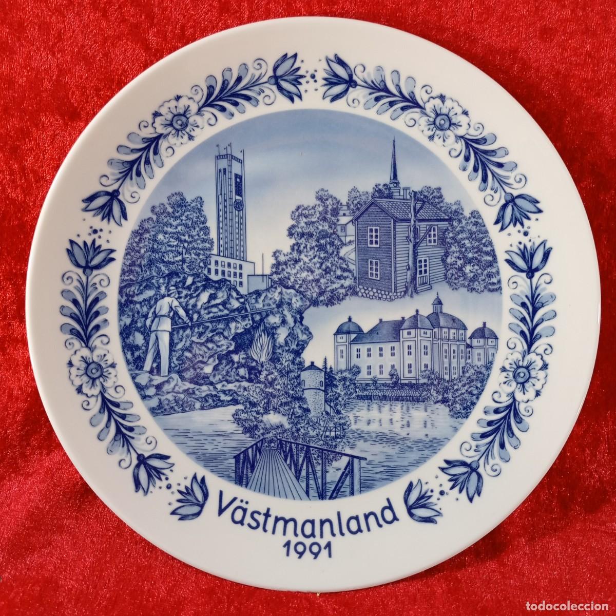 Antig&uuml;edades: PLATO - V&Auml;STMANLAND 1991 - SELFMANN - WEIDEN - BAVARIA - GERMANY - PORCELANA - 19,5 CM / 3733-5