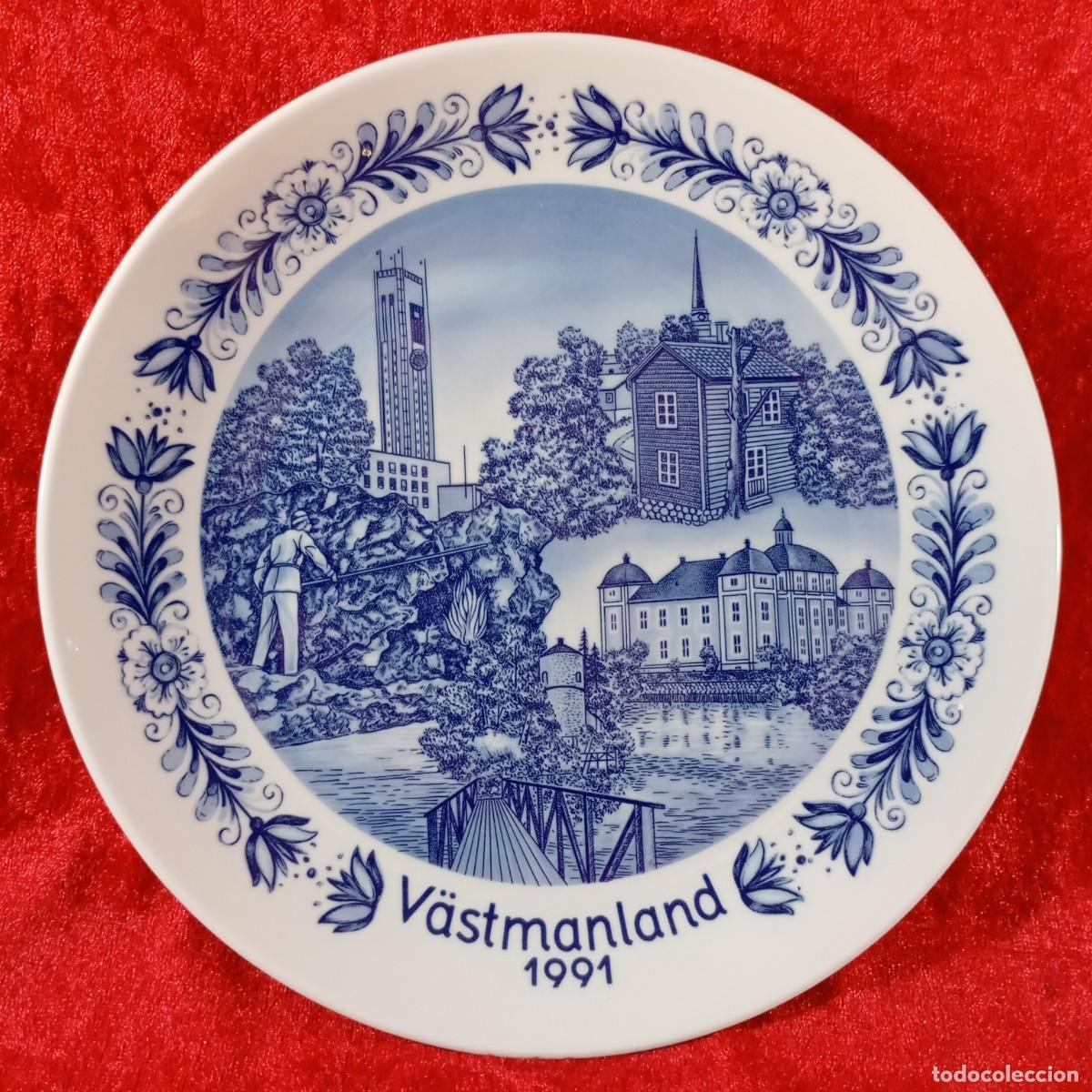 Antig&uuml;edades: PLATO - V&Auml;STMANLAND 1991 - SELFMANN - WEIDEN - BAVARIA - GERMANY - PORCELANA - 19,5 CM / 3733-8