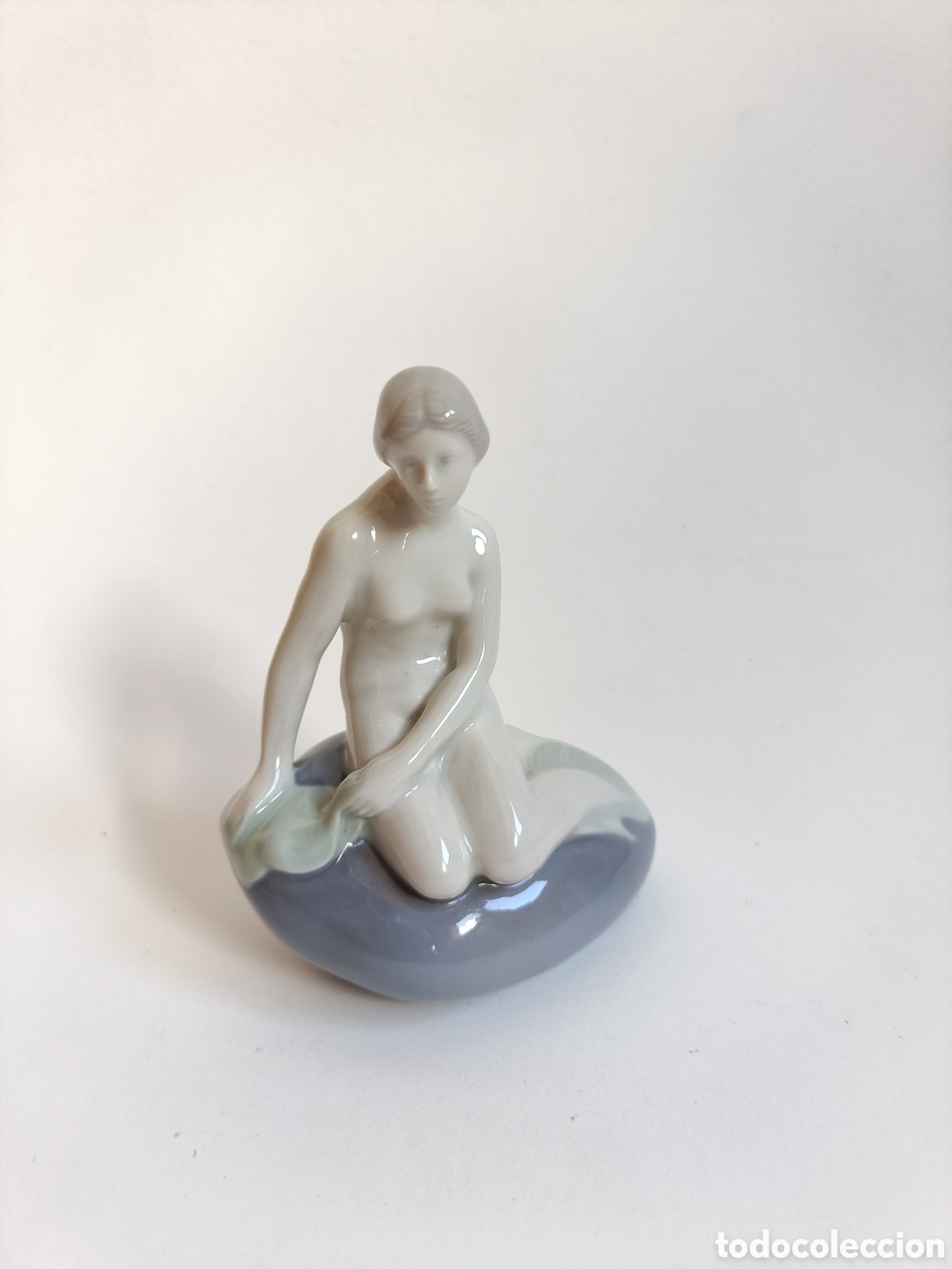 Antig&uuml;edades: Figura Porcelana Sirenita Copenhague GDR Alemania Oriental