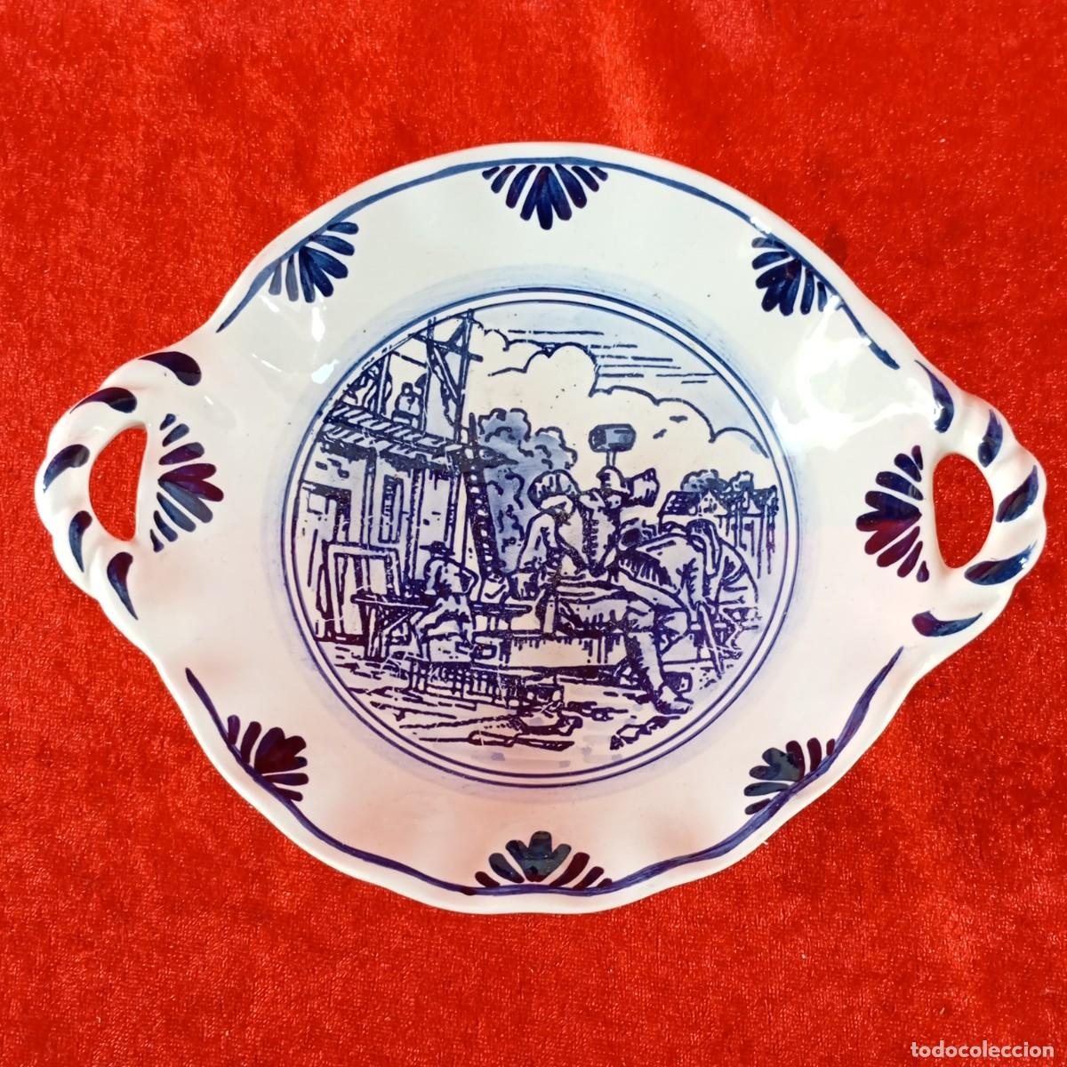 Antig&uuml;edades: PLATO - ROYAL DELFTS - MADE IN HOLLAND - ADAM VAN DE MEEBERG - 20 CM / 3733-15