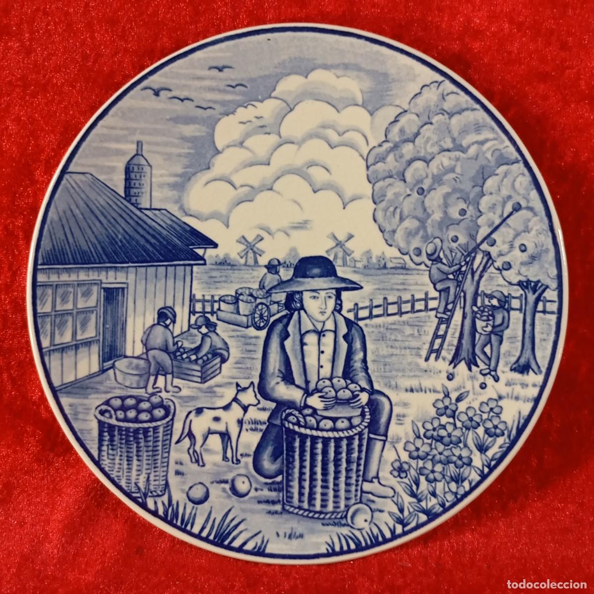 Antig&uuml;edades: PLATO DE DELFT - ROYAL DELFTS BLAUW - HANDIRERK - 19 CM - HOLANDA - PORCELANA / 3075-8
