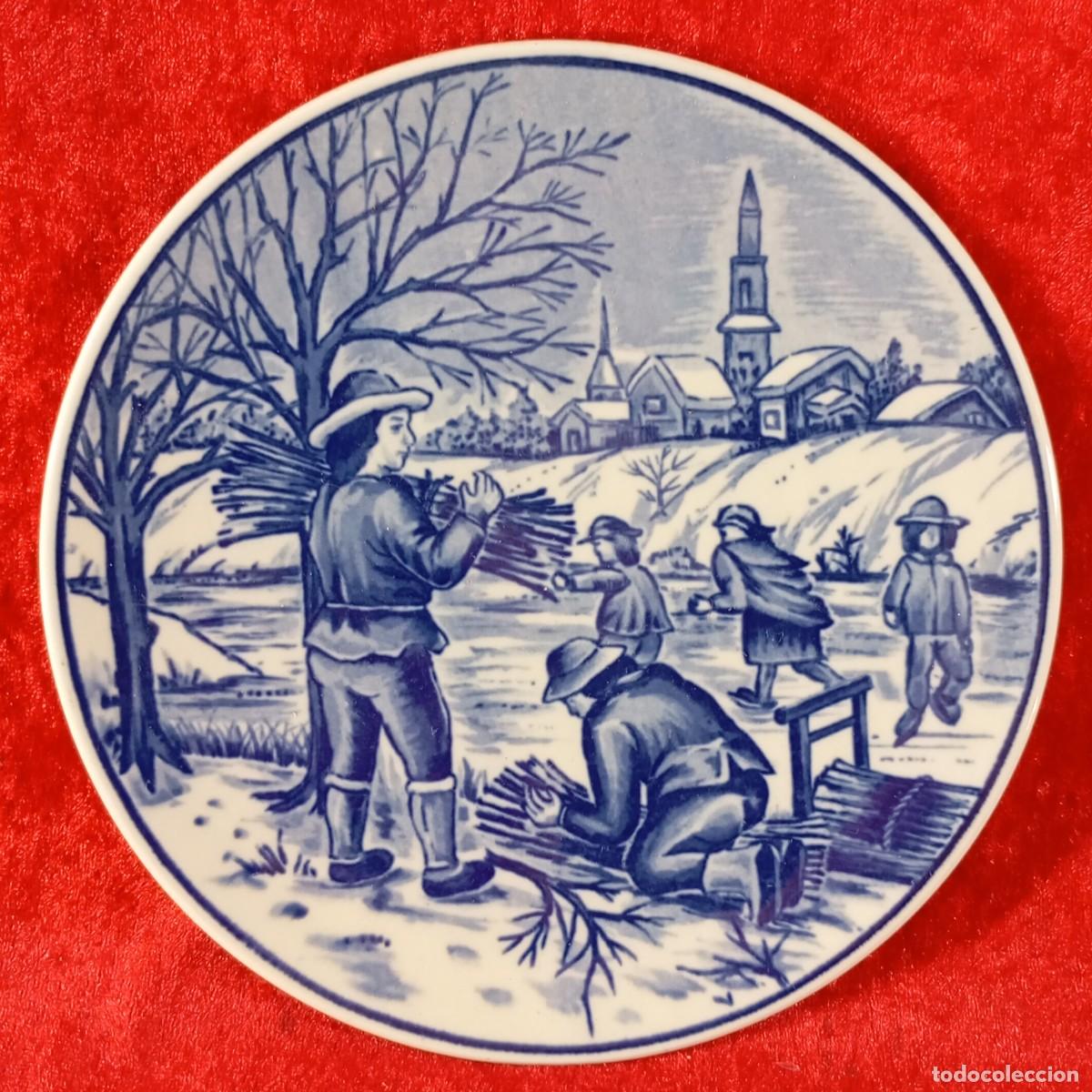 Antig&uuml;edades: PLATO DE DELFT - ROYAL DELFTS BLAUW - HANDIRERK - 19 CM - HOLANDA - PORCELANA / 3075-9