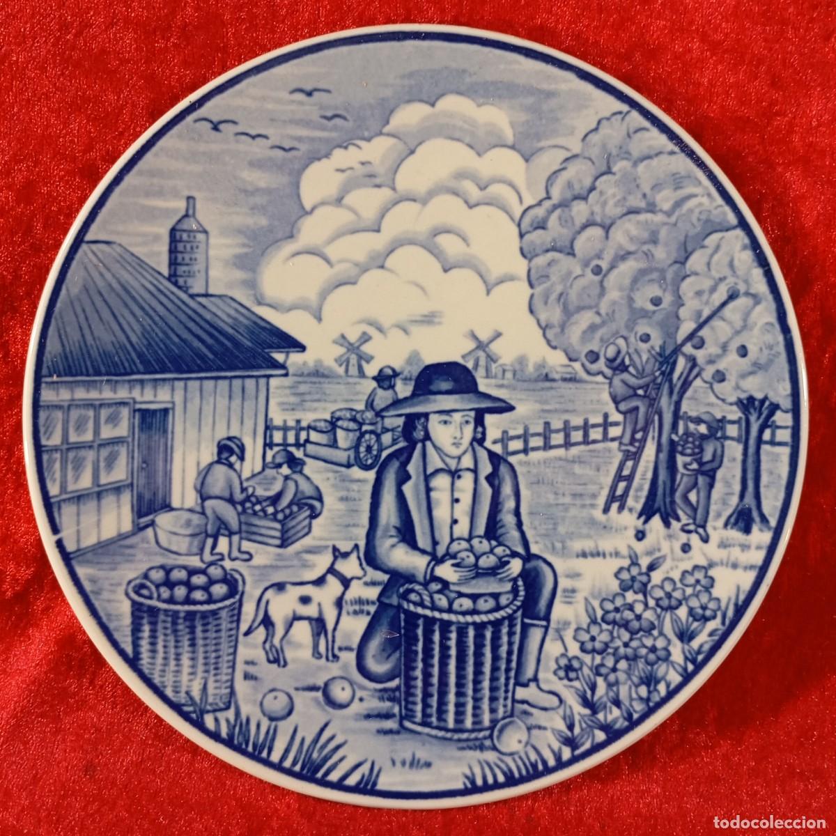 Antig&uuml;edades: PLATO DE DELFT - ROYAL DELFTS BLAUW - HANDIRERK - 19 CM - HOLANDA - PORCELANA / 3075-11
