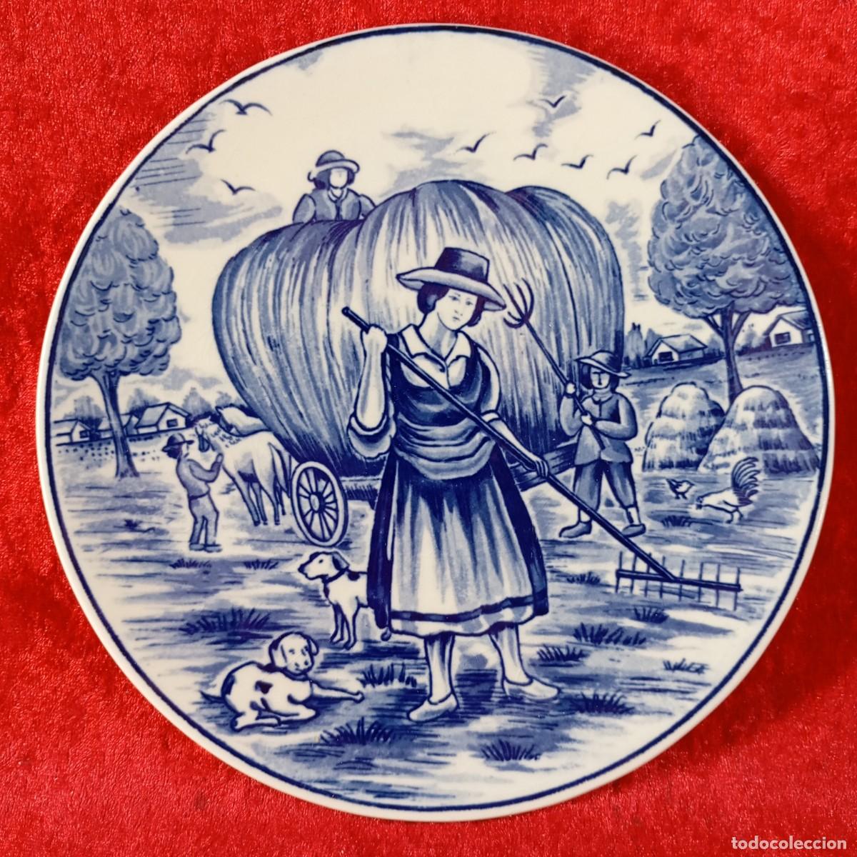 Antig&uuml;edades: PLATO DE DELFT - ROYAL DELFTS BLAUW - HANDIRERK - 19 CM - HOLANDA - PORCELANA / 3075-14