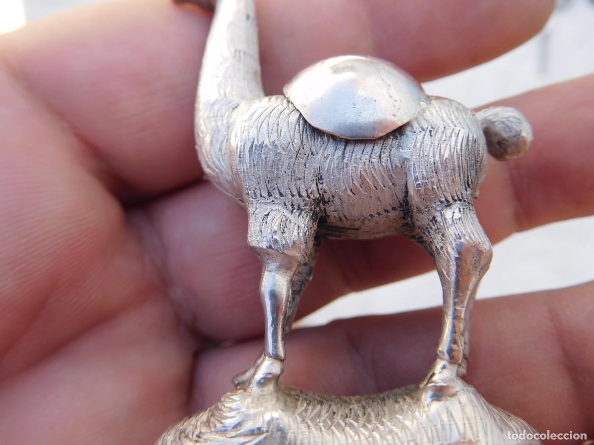 Antig&uuml;edades: Llama de plata antigua Per&uacute; - Foto 3