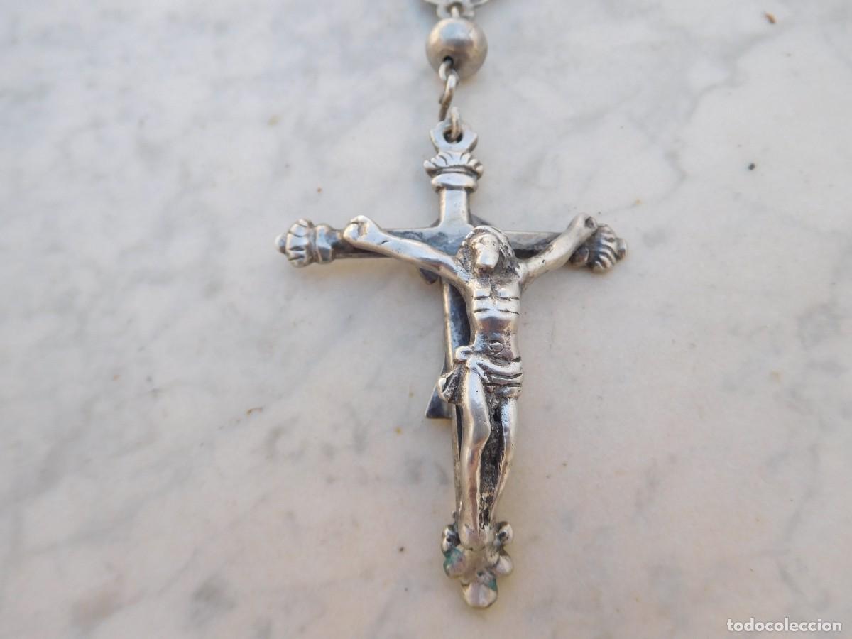 Antig&uuml;edades: Rosario antiguo de plata - Foto 2