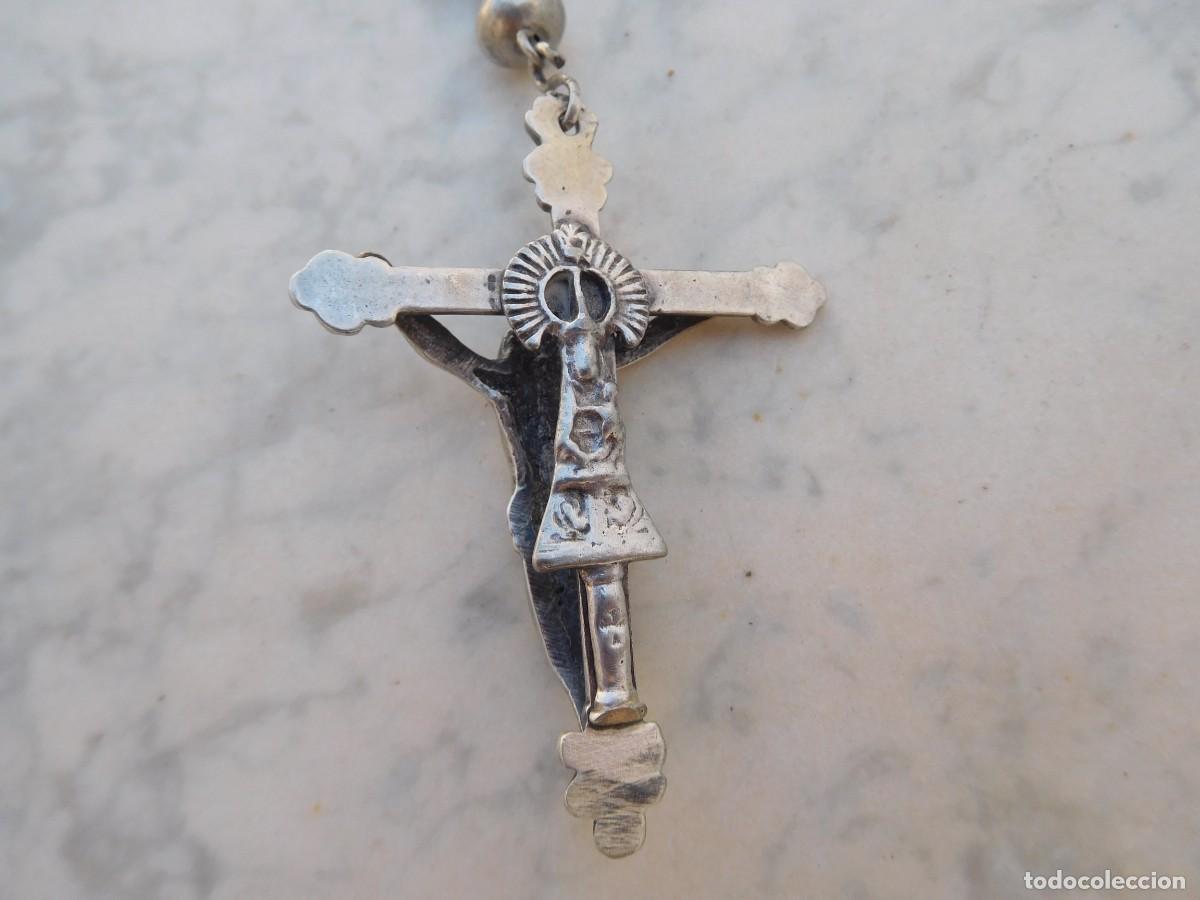 Antig&uuml;edades: Rosario antiguo de plata - Foto 8