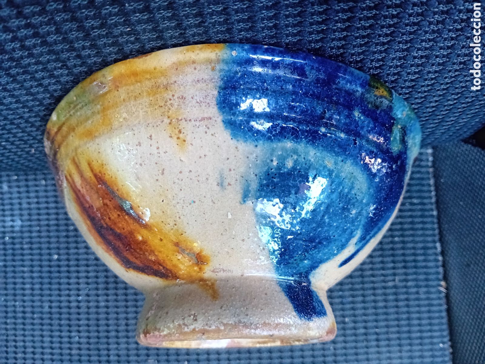 Antiquit&eacute;s: ANTIGUO CUENCO TAZON NIJAR ALMERIA. MIDE 8 CM ALTO X 17 CM ANCHO