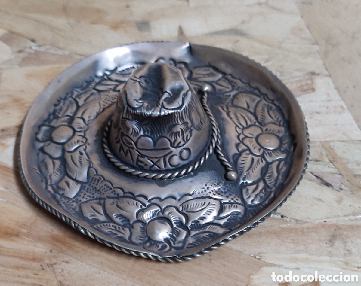 Antig&uuml;edades: Sombrero Mexicano en Plata Esterlina 925. Recuerdo de M&eacute;xico.