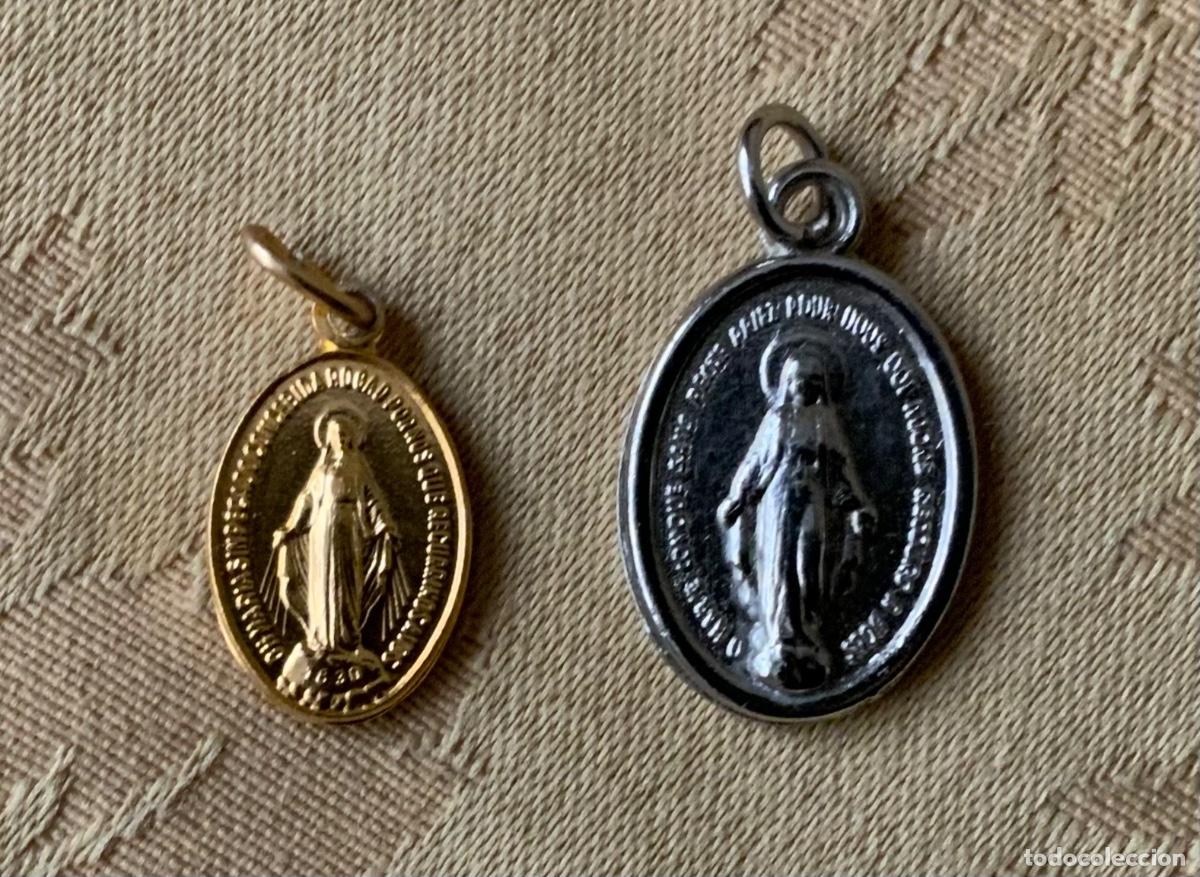 Antig&uuml;edades: 2 ANTIGUAS MEDALLAS DE LA VIRGEN MILAGROSA