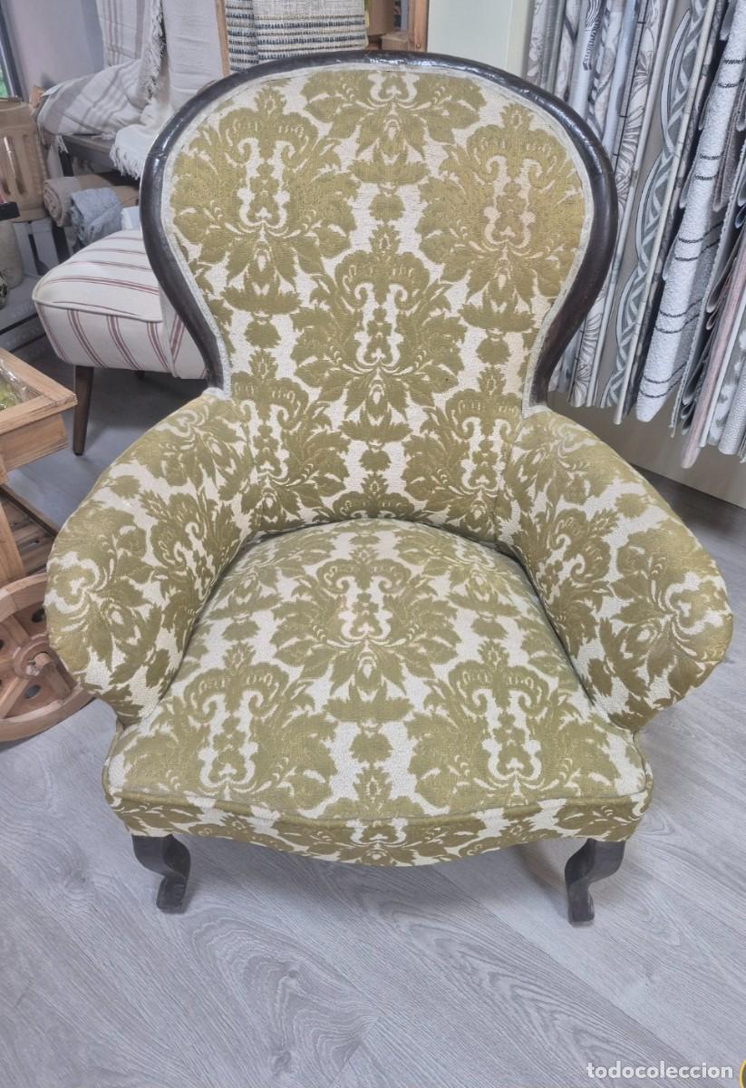 Antig&uuml;edades: Sill&oacute;n estilo Isabelino siglo XIX - Foto 1