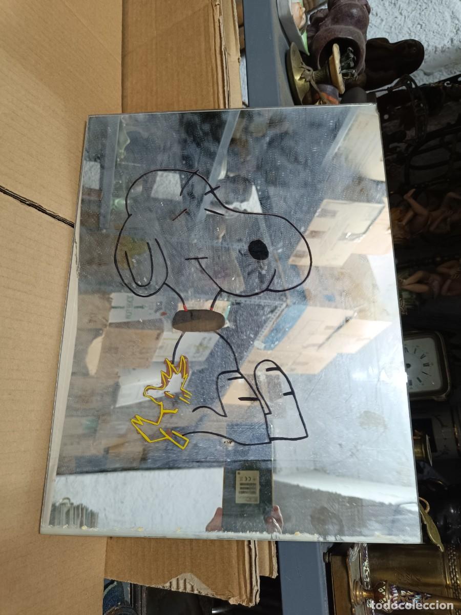 Antig&uuml;edades: ANTIGUO ESPEJO CON DIBUJO DE SNOOPY -E2 - Foto 3