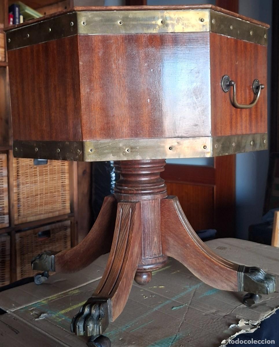 Antig&uuml;edades: Antiguo Enfriador de vino ingl&eacute;s - Caoba - Open wine cooler