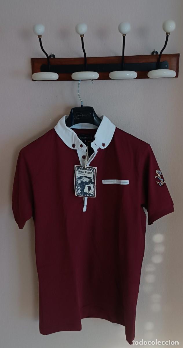 Antig&uuml;edades: Polo &rdquo;Giorgio di Mare&rdquo; N&aacute;utico Burdeos / Granate. Talla L (Nuevo con Etiqueta).