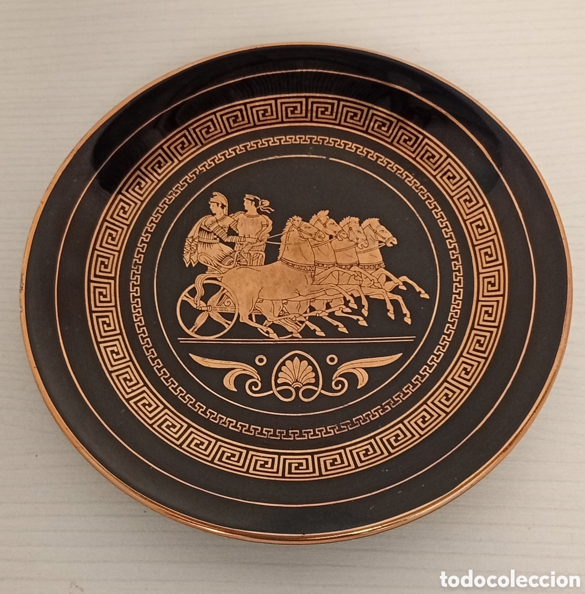 Antig&uuml;edades: PLATO DECORATIVO DE CERAMICA DISE&Ntilde;O GRIEGO