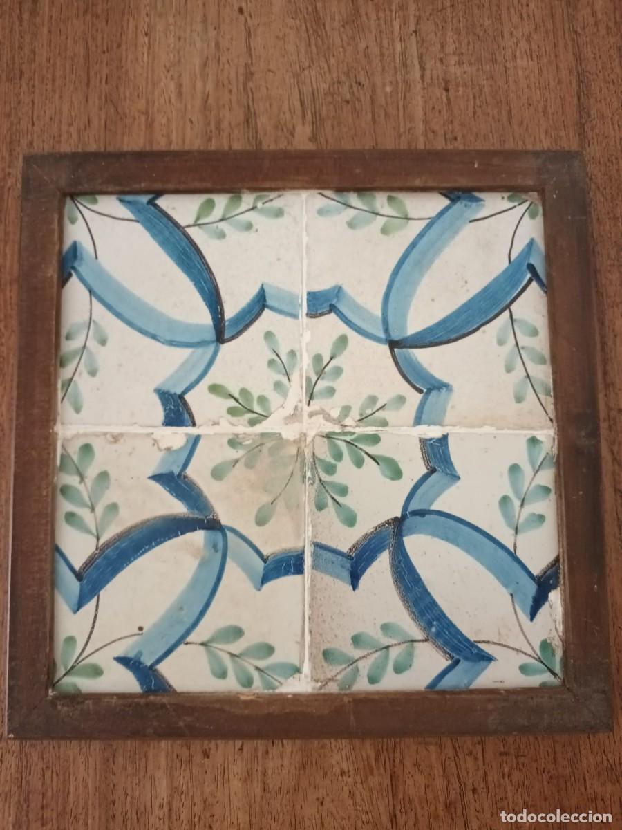 Antig&uuml;edades: Plaf&oacute;n 4 azulejos catalanes s.XIX
